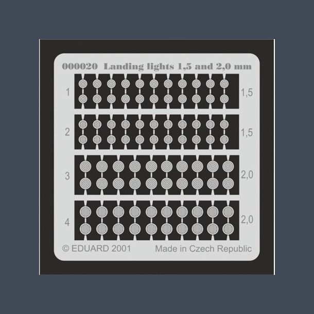 Landing lights 1,5 and 2 mm