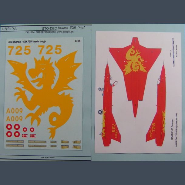 SAAB F-35 DRAKEN, SQN 725 THE RED DRAKEN
