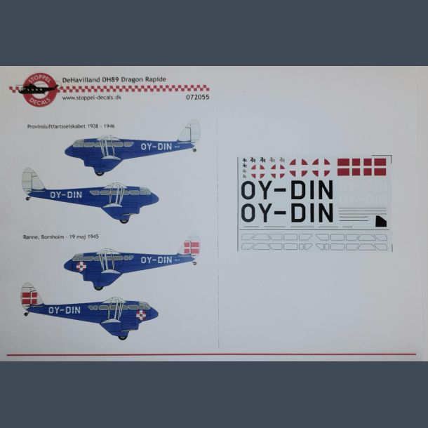 D.H. 89 DRAGON RAPIDE OY-DIN