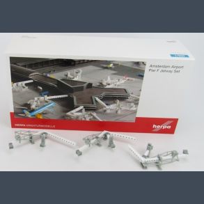Herpa Wings 524216 Amsterdam Airport Schiphol Pier F Jetway Set