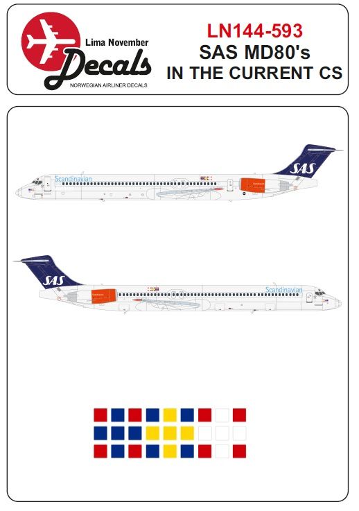 SAS MD-80´s In The Current cs. - Lima November Decals - HobbyPlastik.dk