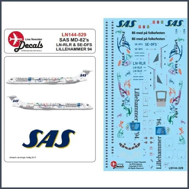 SAS MD-82�s LILLEHAMMER 94