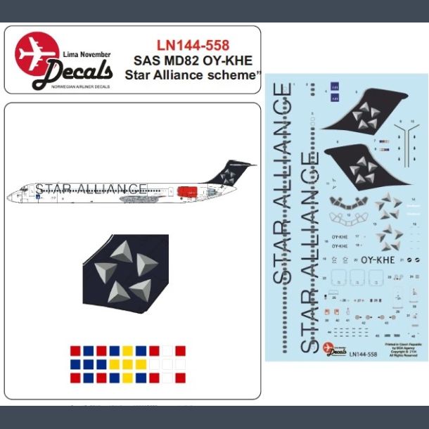 SAS MD82 OY-KHE Star Alliance Scheme