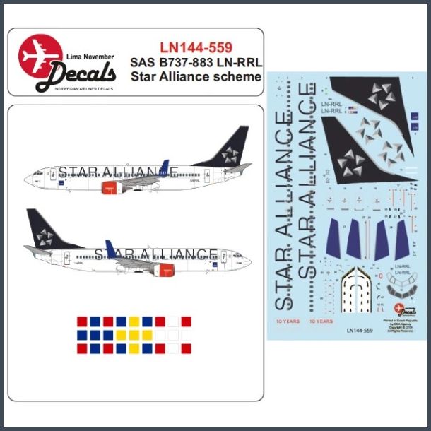 SAS B737-883 LN-RRL Star Alliance Scheme