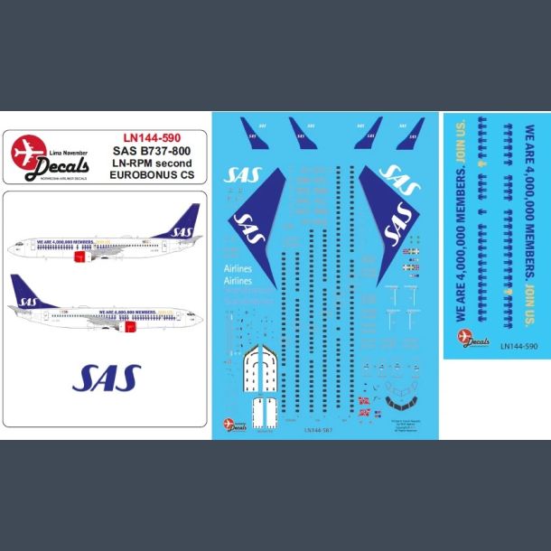 SAS B737-800 LN-RPM send Eurobonus cs