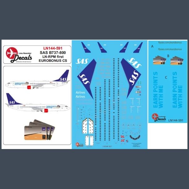 SAS B737-800 LN-RPM first Eurobonus cs