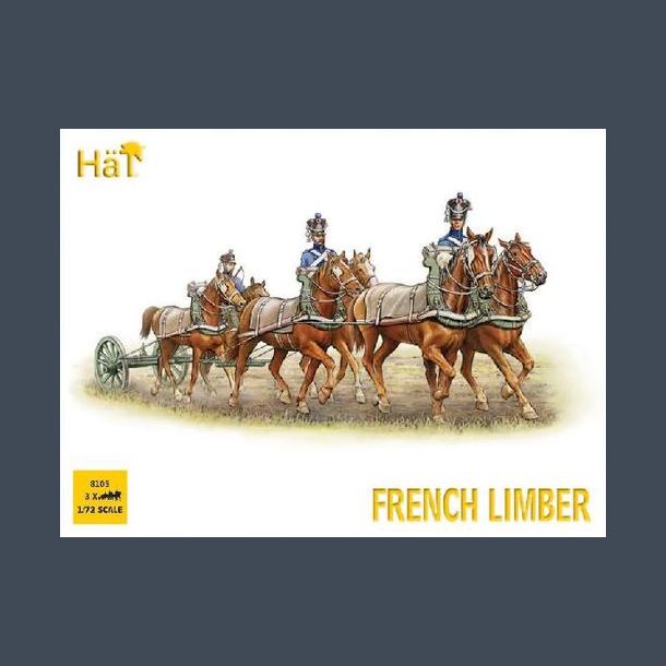 Napoleonic French 6 Horse Limber Team x 3