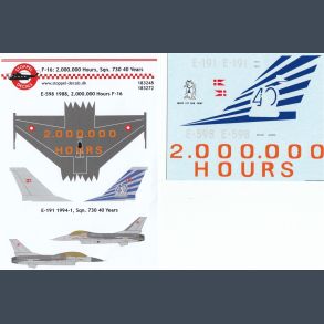 F-16: RDAF 2.000.000 HOURS - 40 YEARS