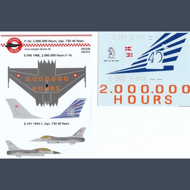 F-16: RDAF 2.000.000 HOURS - 40 YEARS