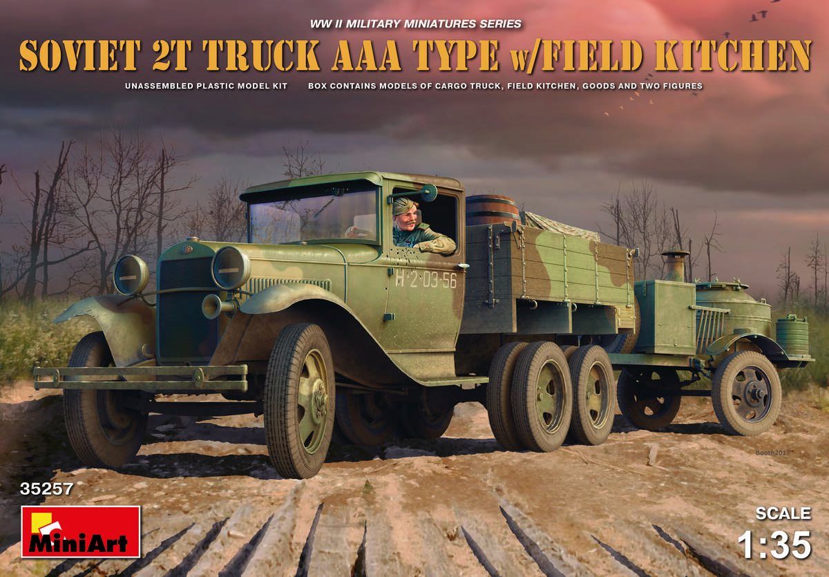Soviet 2T Truck AAA Type w/Field Kitchen - 1:35 - HobbyPlastik.dk