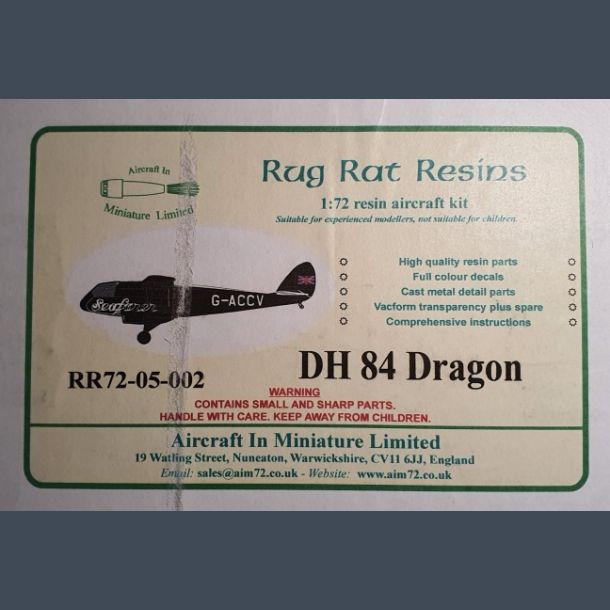 DH 84 Dragon (Rug Rat Resins)