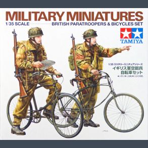 Military Miniatures - British paratroopers & Bicycles Set
