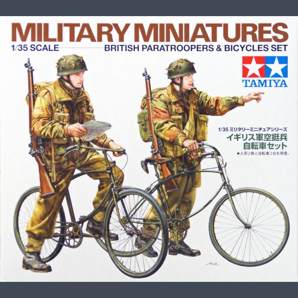 Military Miniatures - British paratroopers &amp; Bicycles Set