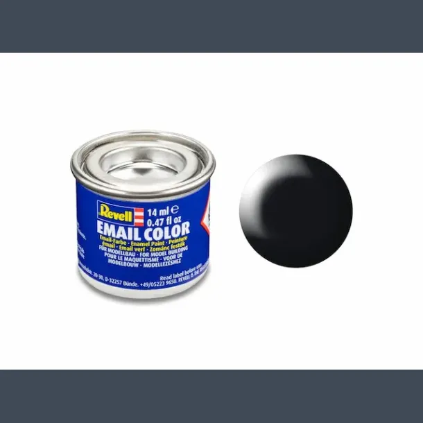 Silk "Black" (RAL 9005) Email Color Enamel - 14ml