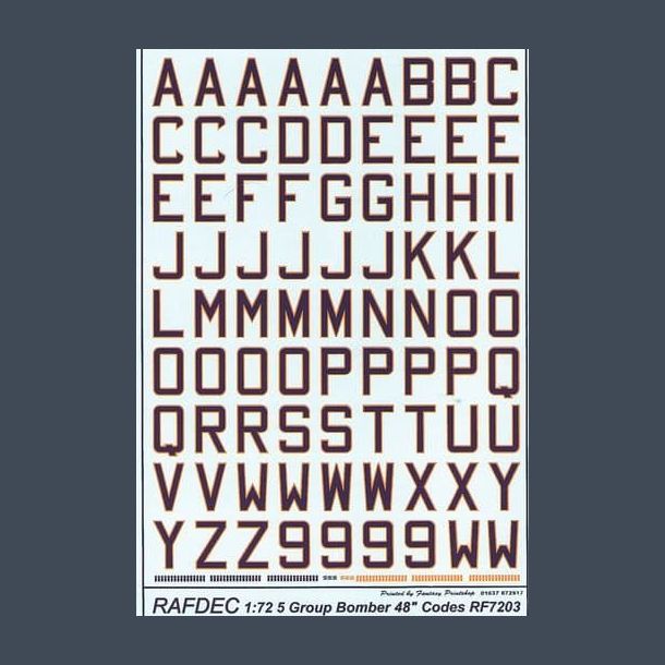 No.5 Group Lancasters - Mid 1944/45 48 inch, Red/Yellow Codes