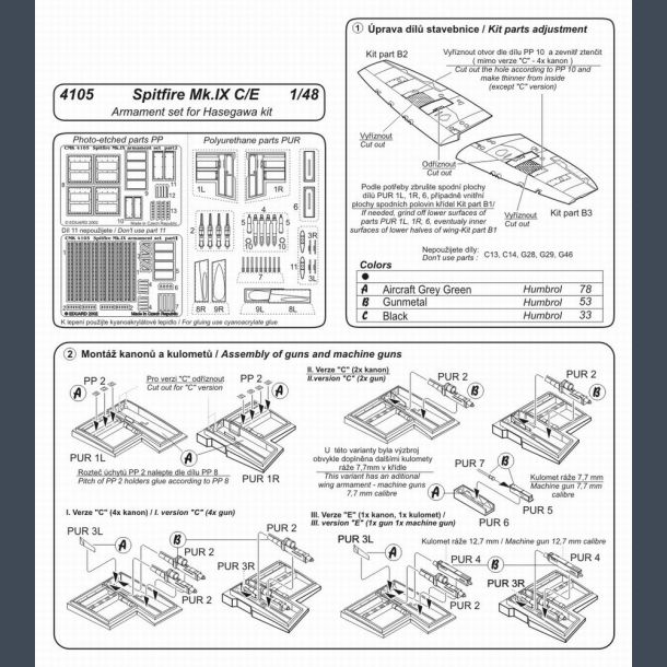 Armament set for Spitfire Mk. IX C/E