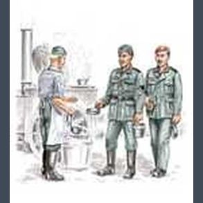 German soldiers at rest WW II - 3 figures