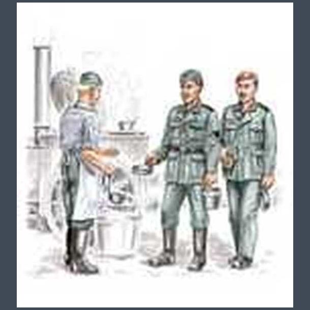 German soldiers at rest WW II - 3 figures