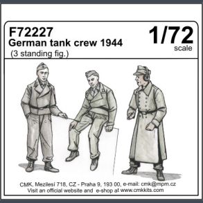 German tank crew 1944 - 3 standing fig.