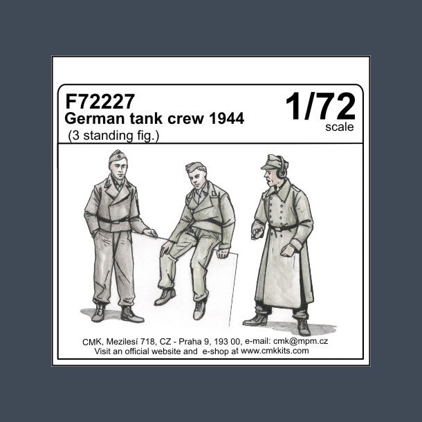 German tank crew 1944 - 3 standing fig.