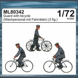 Guard with bycicle (wachpersonel mit Fahrr�der) (3 fig.)