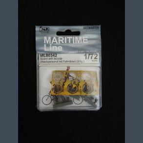 Guard with bycicle (wachpersonel mit Fahrr�der) (3 fig.)