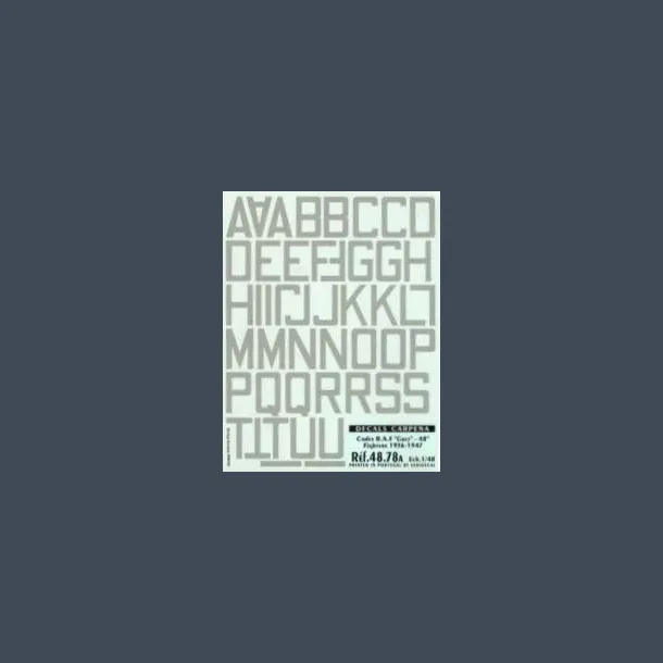 CODES RAF "M.SEA GREY" 20" FIGTHERS 1936/47