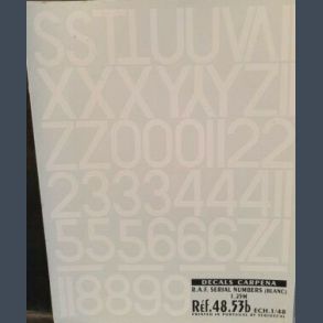 RAF SERIAL NUMBERS (White) 1.25M