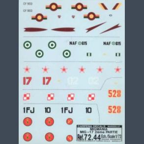 MIGMANIA MiG-17 DECALS