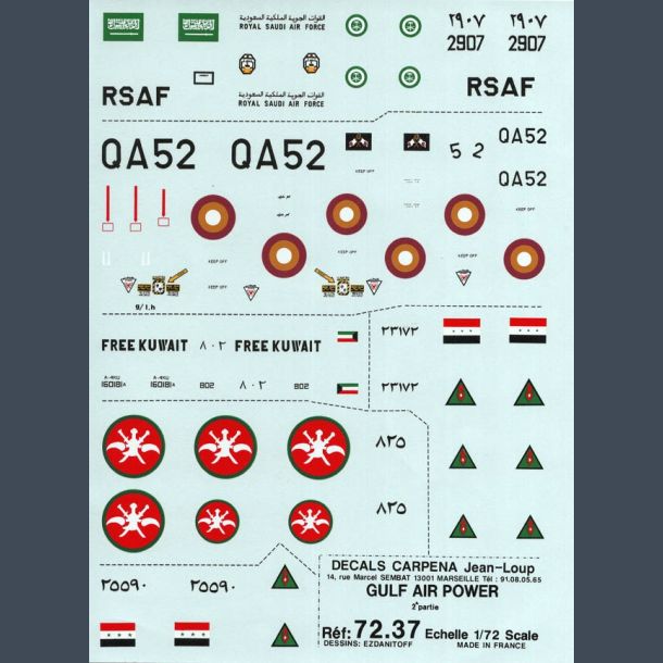 GULF AIR POWER DECALS
