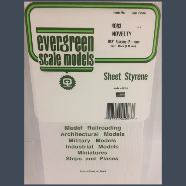 4083 - Novelty .083" Spacing (2.1 mm) .040" Thick (1.0 mm)