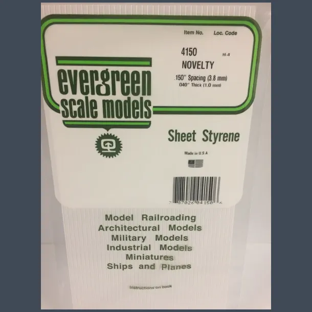 4150 - Novelty 0.150" Spacing (3.8 mm) .040" Thick (1.0 mm)