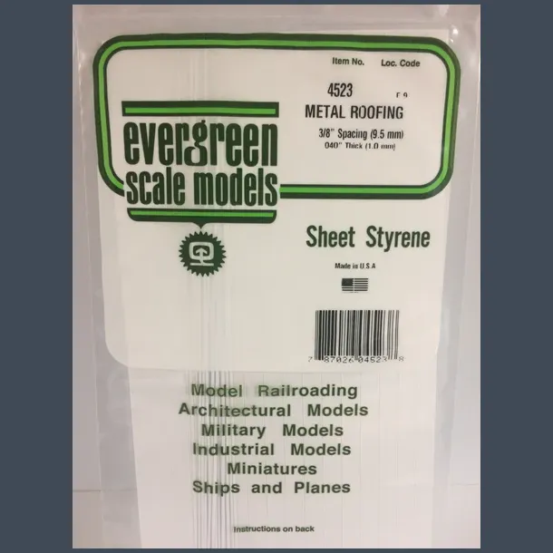 4523 - Metal Roofing 3/8" Spacing (9.5 mm) .040" Thick (1.0 mm)