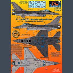 F-16 A/B/C/D Re-inforcement Plates (with high precision cutted vinyl)