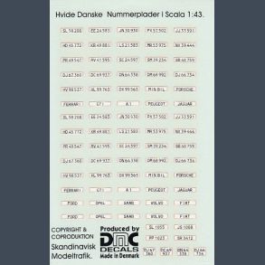 Hvide danske nummerplader