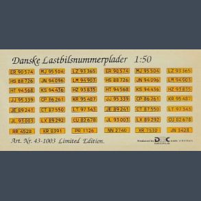Danske lastbilsnummerplader