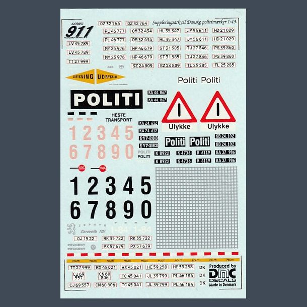 Danske Politimrker - Suppleringsark