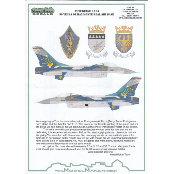 Potuguese F-16A 50 years of BA5 Monte Real Air Base