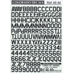 CODES 45 Numbers &amp; Letters (Black) 0.60M/0.75M