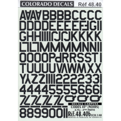 CODES 45 Numbers &amp; Letters (Black) 0.60M/0.75M