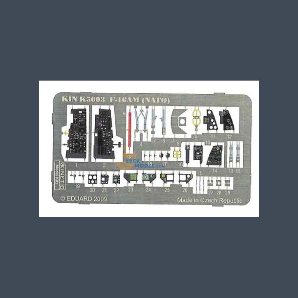 F-16AM (NATO) color photo etched parts for Kinetic kit