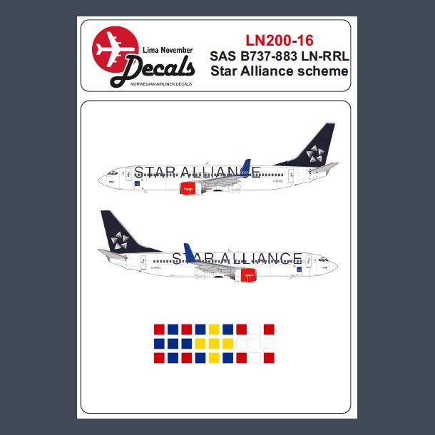 SAS B737-883 LN-RRL Star Alliance Scheme