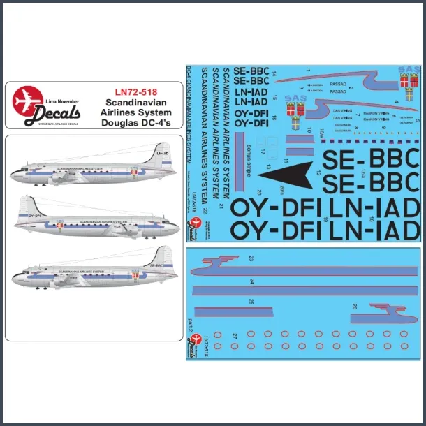 Scandinavian Airlines System Douglas DC-4�s