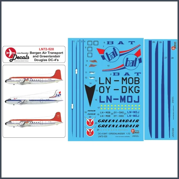 Bergen Air Transport and Greenlandair Douglas DC-4s