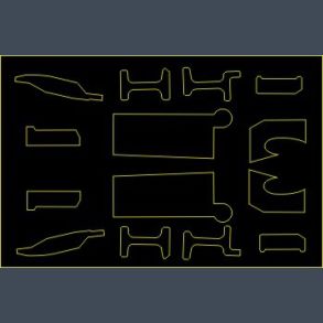 F-16A/B/C/D Strengthening plates - vinyl