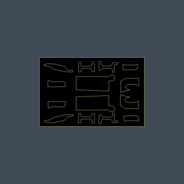 F-16A/B/C/D Strengthening plates - vinyl