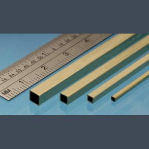 Messing Rr, firkantet (Square Brass Tube)