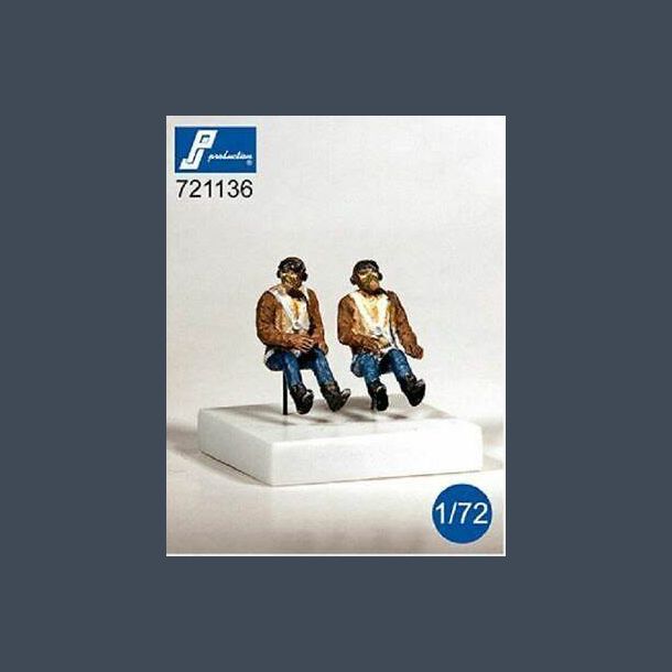 RAF pilots seated in a/c (WWII)