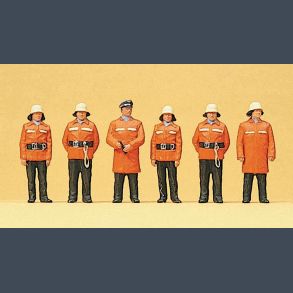 Firemen in protective clothes