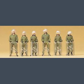 German mobile police. Operation suit, helmet and shield